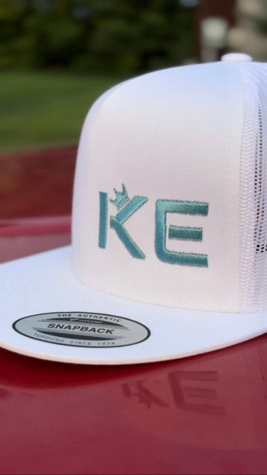 KE WHITE & TEAL SNAPBACK