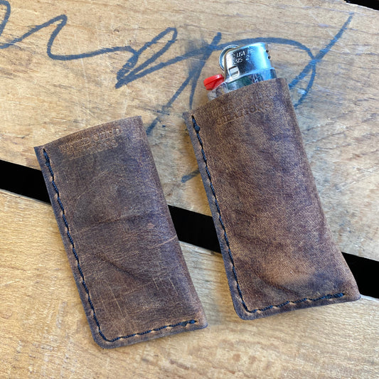 Leather lighter holster case